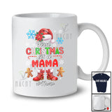 Personalized Custom Name First Christmas As A Mama; Joyful Santa Promoting Future; Family T-Shirt
