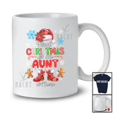 Personalized Custom Name First Christmas As An Aunt; Joyful Santa Promoting Future; Family T-Shirt