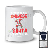 Personalized Custom Name Nice To The Chinese; Amusing Christmas Lights Dabbing Santa T-Shirt