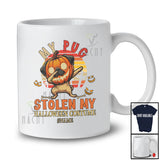 Personalized Custom Name Pug Stolen My Halloween Costume; Creepy Vintage Retro Dabbing T-Shirt