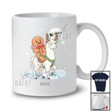 Personalized Custom Name Gingerbread Riding Llama; Funny Llama Lover Baking Baker Christmas T-Shirt