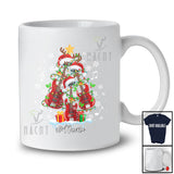 Personalized Custom Name Santa Rock Guitar Christmas Tree; Joyful X-mas Guitar Bass Player Guitarist T-Shirt