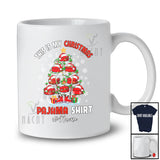 Personalized Custom Name My Christmas Pajama Shirt; Joyful Hockey Equipment X-mas Tree Player T-Shirt