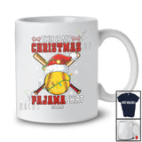 Personalized Custom Name My Christmas Pajama Shirt; Amazing Santa Softball Player; Sport X-mas T-Shirt