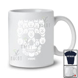 Personalized Custom Name Skull Shape Samoyed Owner; Creepy Halloween Family T-Shirt