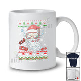 Personalized Custom Name H2O; Awesome Christmas Scuba Diving Santa Face; Sweater Family T-Shirt