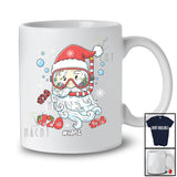 Personalized Custom Name H2O; Awesome Christmas Scuba Diving Santa Face; Family Group T-Shirt