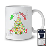 Personalized Custom Name Faith Hope Fight Love; Lovely Christmas Tree Childhood Cancer Ribbon T-Shirt