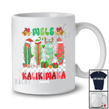 Personalized Custom Name Mele Kalikimaka; Amusing Christmas Lights Surfing; Hawaiian Family T-Shirt