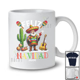 Personalized Custom Name Feliz Navidad; Joyful Christmas Mexican Santa Cactus; X-mas Family T-Shirt