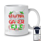 Personalized Custom Name Proud Grandma Of Gamer Elf; Joyful Christmas Mother's Day Family T-Shirt
