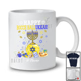 Personalized Custom Name Happy Bocce Ballukkah; Joyful Hanukkah Lights Bocce Ball Player T-Shirt