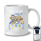 Personalized Custom Name This Is My Pajamakah; Humorous Hanukkah Pajama Sloth; Family T-Shirt