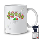 Personalized Custom Name Cactus Christmas Collection; Lovely X-mas Vegan Family Group T-Shirt