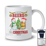 Personalized Custom Name I Want Beers For Christmas; Cheerful Santa Drinking Drunker T-Shirt