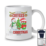 Personalized Custom Name I Want Coffees For Christmas; Cheerful Santa Coffee Lover; Family T-Shirt