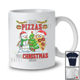 Personalized Custom Name I Want Pizzas For Christmas; Cheerful Santa Food Lover T-Shirt