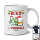 Personalized Custom Name I Want Rums For Christmas; Cheerful Santa Drinking Drunker T-Shirt