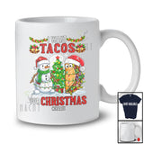 Personalized Custom Name I Want Tacos For Christmas; Cheerful Santa Mexican Food Lover T-Shirt