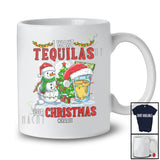 Personalized Custom Name I Want Tequilas For Christmas; Cheerful Santa Drinking Drunker T-Shirt