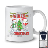 Personalized Custom Name I Want Wines For Christmas; Cheerful Santa Drinking Drunker T-Shirt