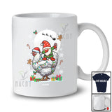 Personalized Dabbing Gnome Riding Chicken; Amusing Christmas Lights Custom Name Farmer T-Shirt