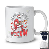 Personalized Custom Name Jingle Bell Rockin'; Humorous Christmas Santa Playing Guitar Guitarist T-Shirt