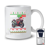 Personalized Custom Name Merry Bikemas; Humorous Christmas Sweater Santa Motorbike Lover T-Shirt