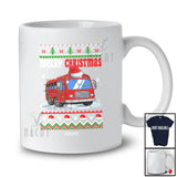 Personalized Custom Name Merry Christmas; Humorous Christmas Sweater Santa School Bus Lover T-Shirt