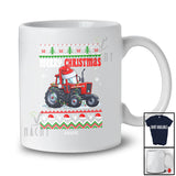 Personalized Custom Name Merry Christmas; Humorous Christmas Sweater Santa Tractor Lover T-Shirt