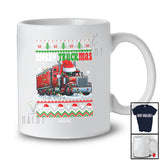 Personalized Custom Name Merry Truckmas; Humorous Christmas Sweater Santa Truck Lover T-Shirt