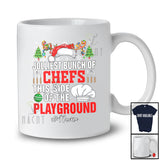 Personalized Custom Name Jolliest Bunch Of Chefs; Proud Christmas Santa Reindeer T-Shirt