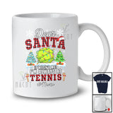 Personalized Custom Name Santa It Wasn't Me; Amusing Christmas Red Plaid Tennis Player T-Shirt