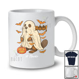 Personalized Custom Name Beaver Boo Ghost Cosplay; Horror Halloween Rodent Animal Lover T-Shirt