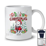 Personalized Custom Name Merry Christmas ASL Sign Language; Lovely Plaid Santa Cat T-Shirt