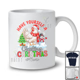 Personalized Custom Name Have Yourself Clucking Christmas; Joyful Santa Chicken; Farmer T-Shirt