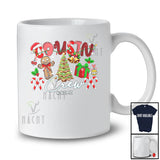 Personalized Custom Name Cousin Crew; Amazing Christmas Tree Groovy Gingerbread; Family T-Shirt