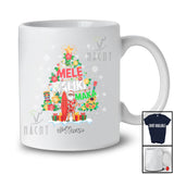 Personalized Custom Name Mele Kalikimaka; Amusing Christmas Tropical Hawaiian Santa Surfing T-Shirt