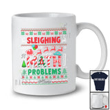 Personalized Custom Name Sleighing Math Problems; Joyful Christmas Sweater Sleigh Teacher T-Shirt