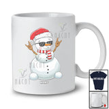 Personalized Custom Name Rock Sign Language Snowman; Amusing Christmas Rock Music Lover T-Shirt