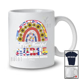 Personalized Custom Name Thankful Nurse; Proud Hispanic Heritage Month Rainbow Sunflower T-Shirt