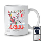 Personalized Custom Name Black Friday And Chill; Lovely Christmas Shopping Santa Llama T-Shirt
