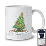 Personalized Custom Name Bearded Dragon Damage Christmas Tree; Humorous X-mas Lights Animal T-Shirt