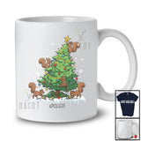 Personalized Custom Name Squirrel Damage Christmas Tree; Humorous X-mas Lights Animal T-Shirt