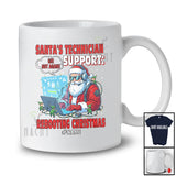 Personalized Custom Name Santa's Technician Support Rebooting Christmas; Proud IT Group T-Shirt