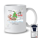 Personalized Custom Name Santa Aussie Snowman; Lovely Christmas Tree Friends Family T-Shirt