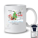 Personalized Custom Name Santa Beagle Snowman; Lovely Christmas Tree Friends Family T-Shirt