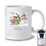 Personalized Custom Name Santa Chihuahua Snowman; Lovely Christmas Tree Friends Family T-Shirt