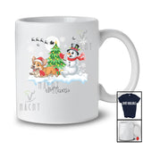 Personalized Custom Name Santa Corgi Snowman; Lovely Christmas Tree Friends Family T-Shirt