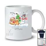 Personalized Custom Name Santa Pomeranian Snowman; Lovely Christmas Tree Friends Family T-Shirt